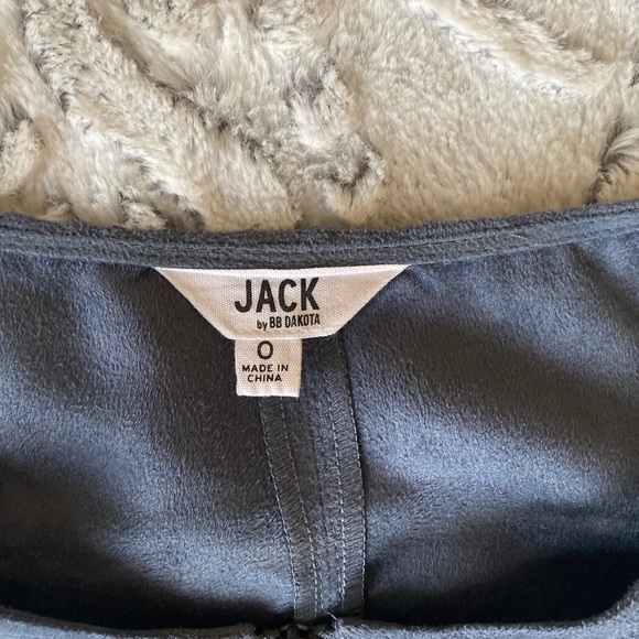 Blue Faux suede zip front dress by BB Dakota - Picture 4 of 8